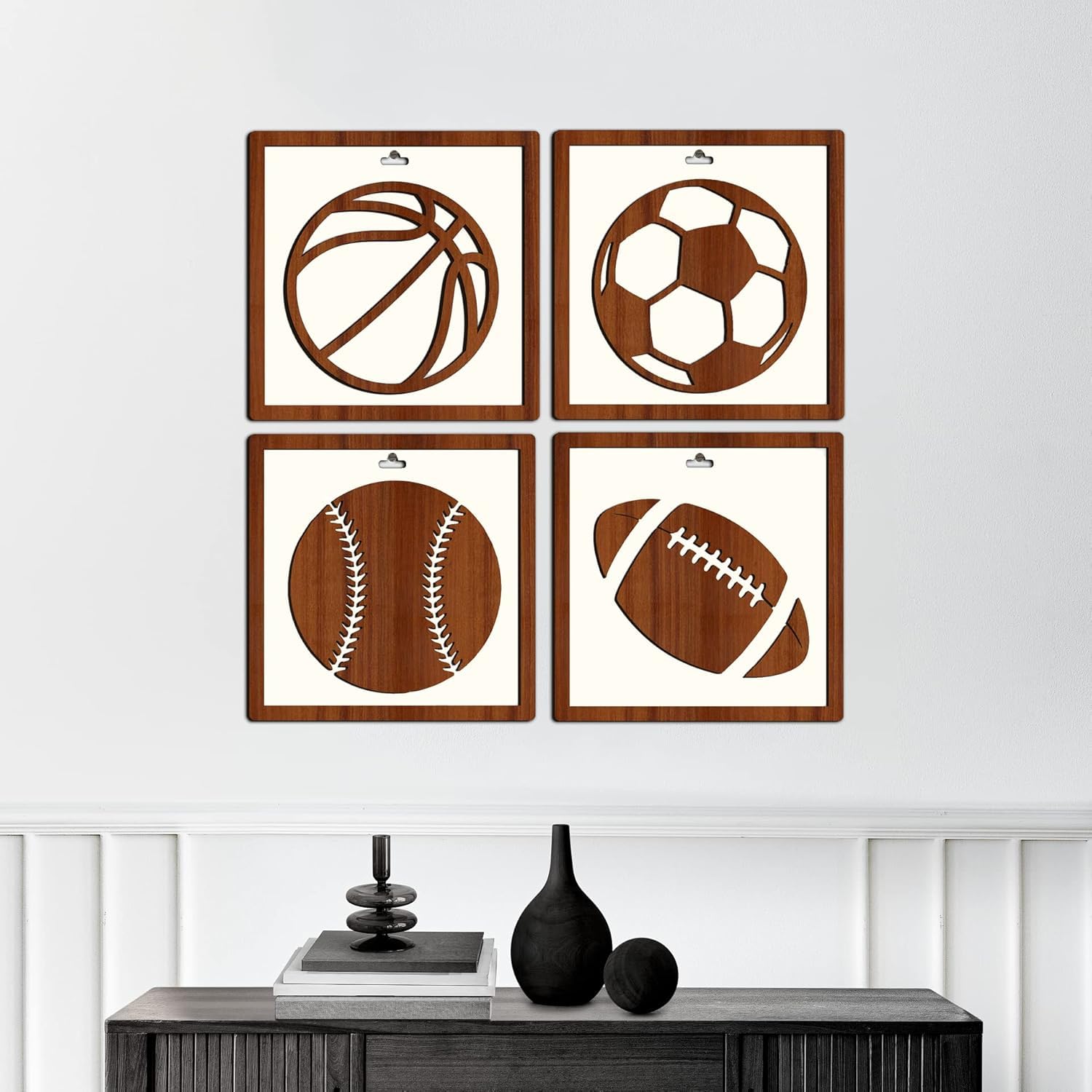 sports ball framed wall art decoration
