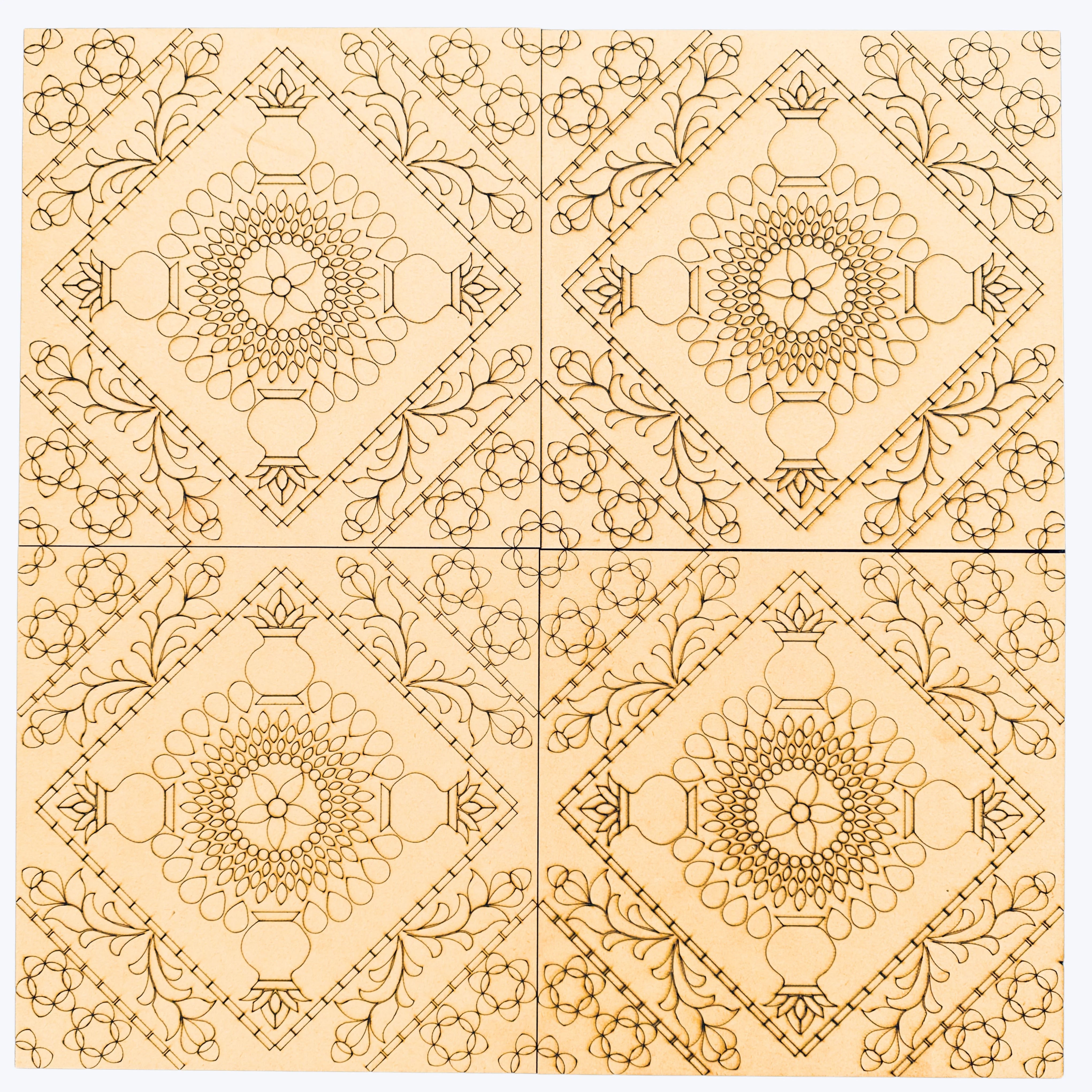 12 inch kalash mandala mdf base