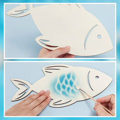 wooden fish shape for resin art
