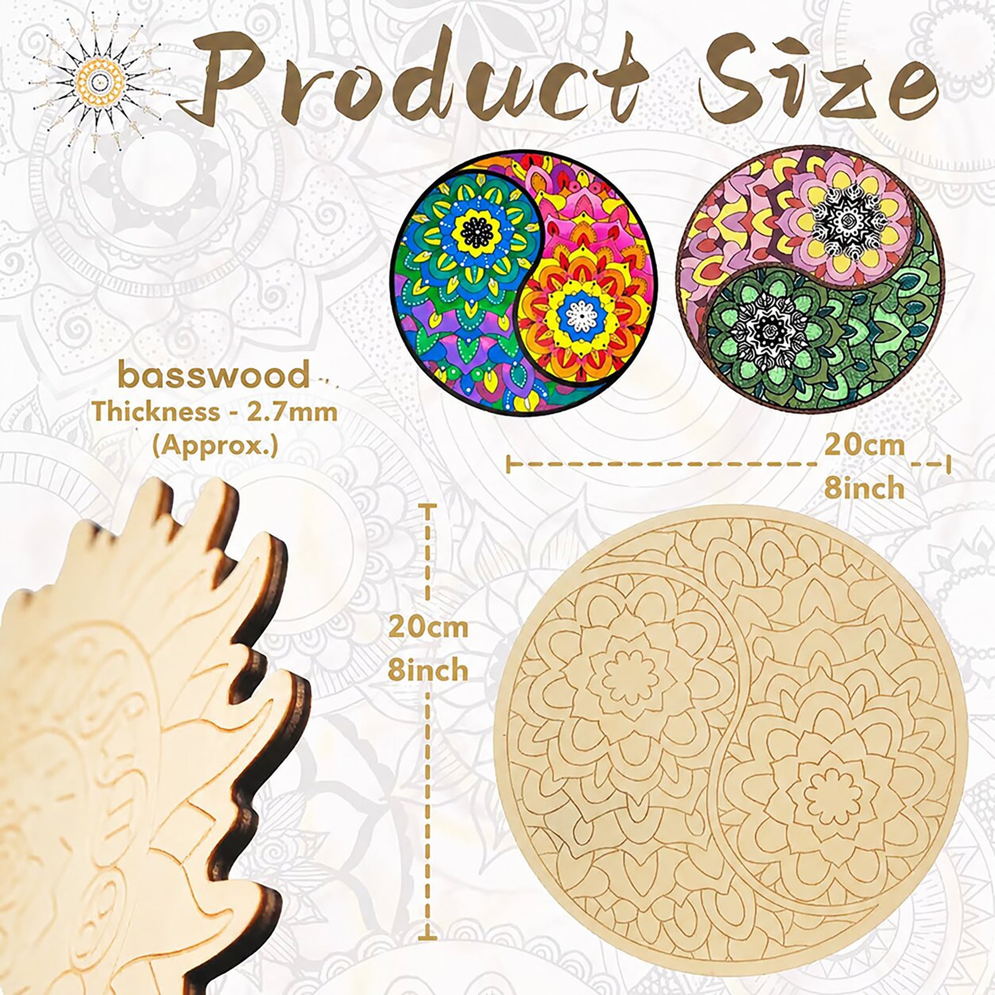 diy mandala painting wood base