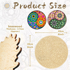 diy mandala painting wood base