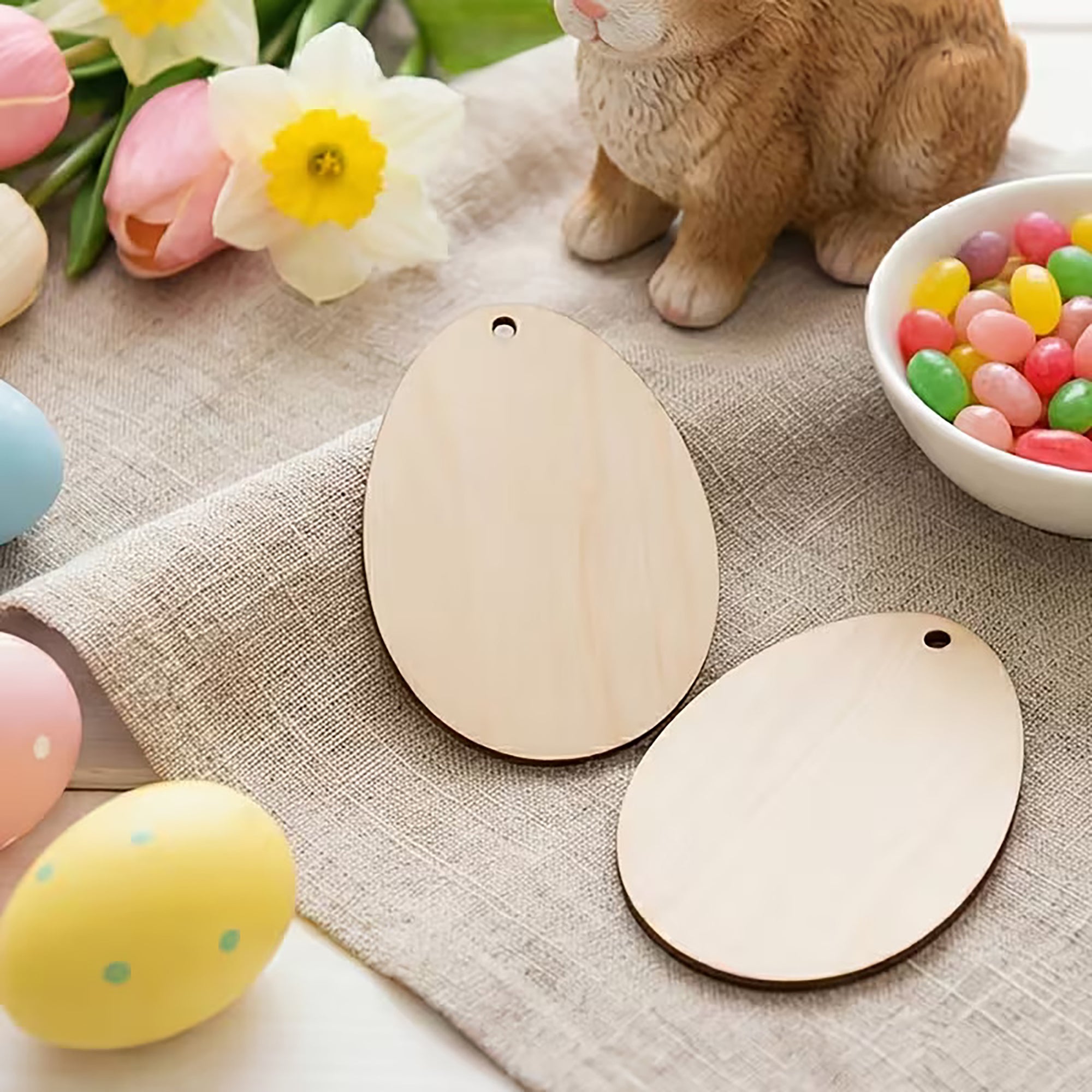 egg shape wood cutouts
