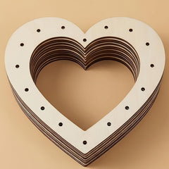 heart shape wooden frame for diy crafts