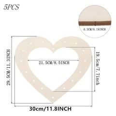 wooden heart ring for macrame projects