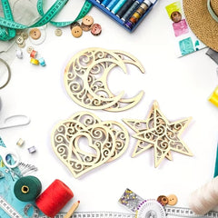 unpainted wooden craft shapes
