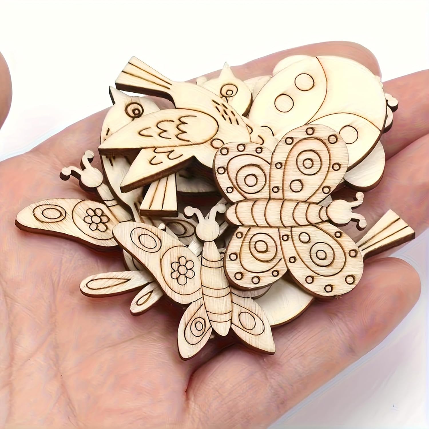 wooden insect shapes for decoration
