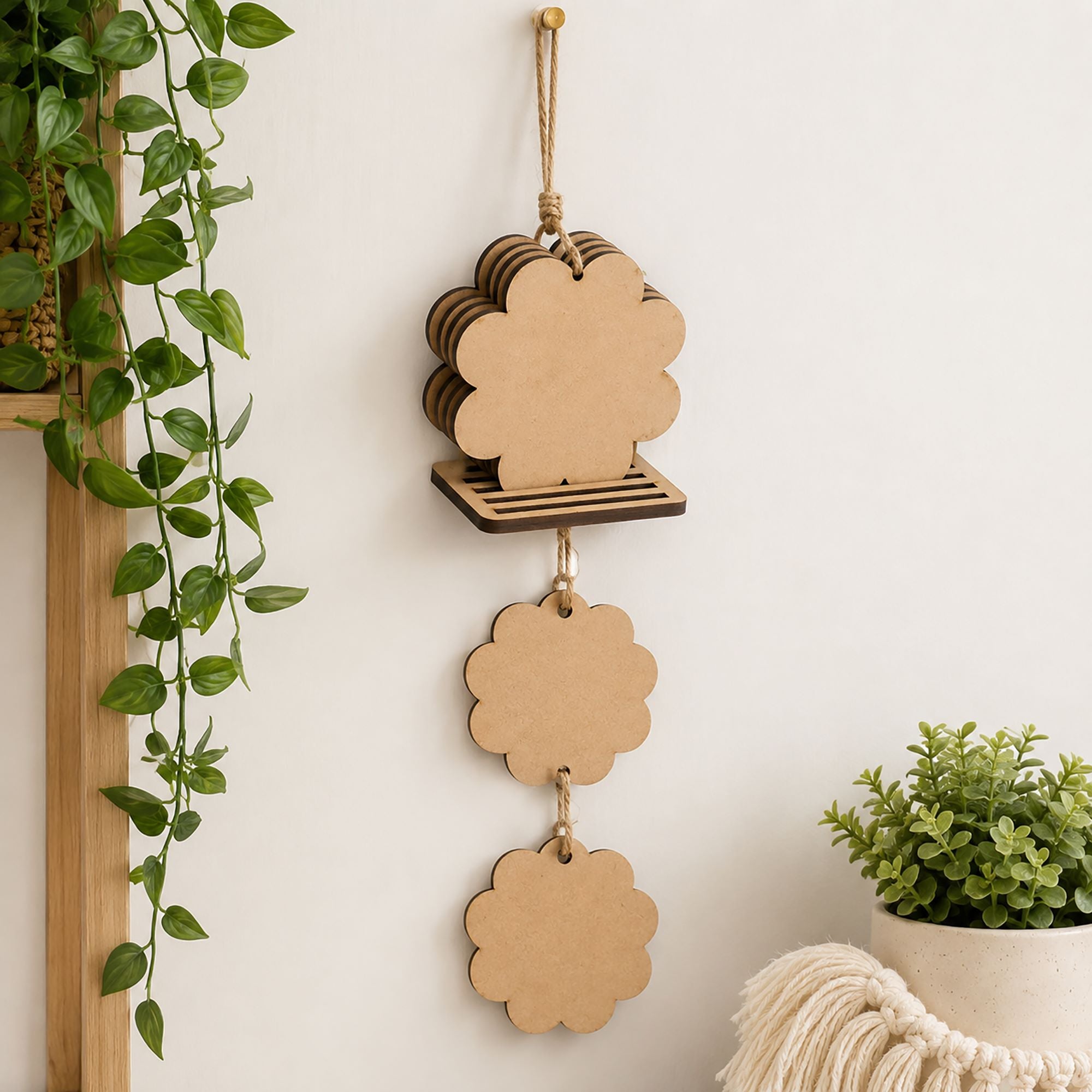 flower shaped coaster base for lippan art