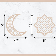ramadan eid mubarak ornament set