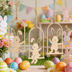 rabbit hanging ornaments wood blanks