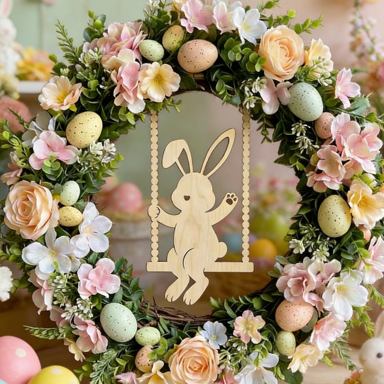 wooden rabbit shapes for decoration