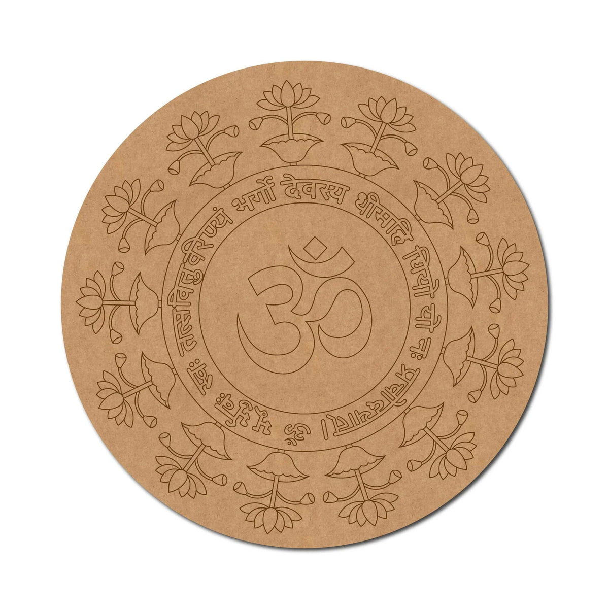 gayatri mantra premarked mdf board for lippan art