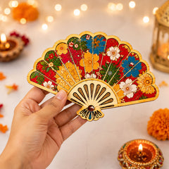 wooden fan shape mdf craft base
