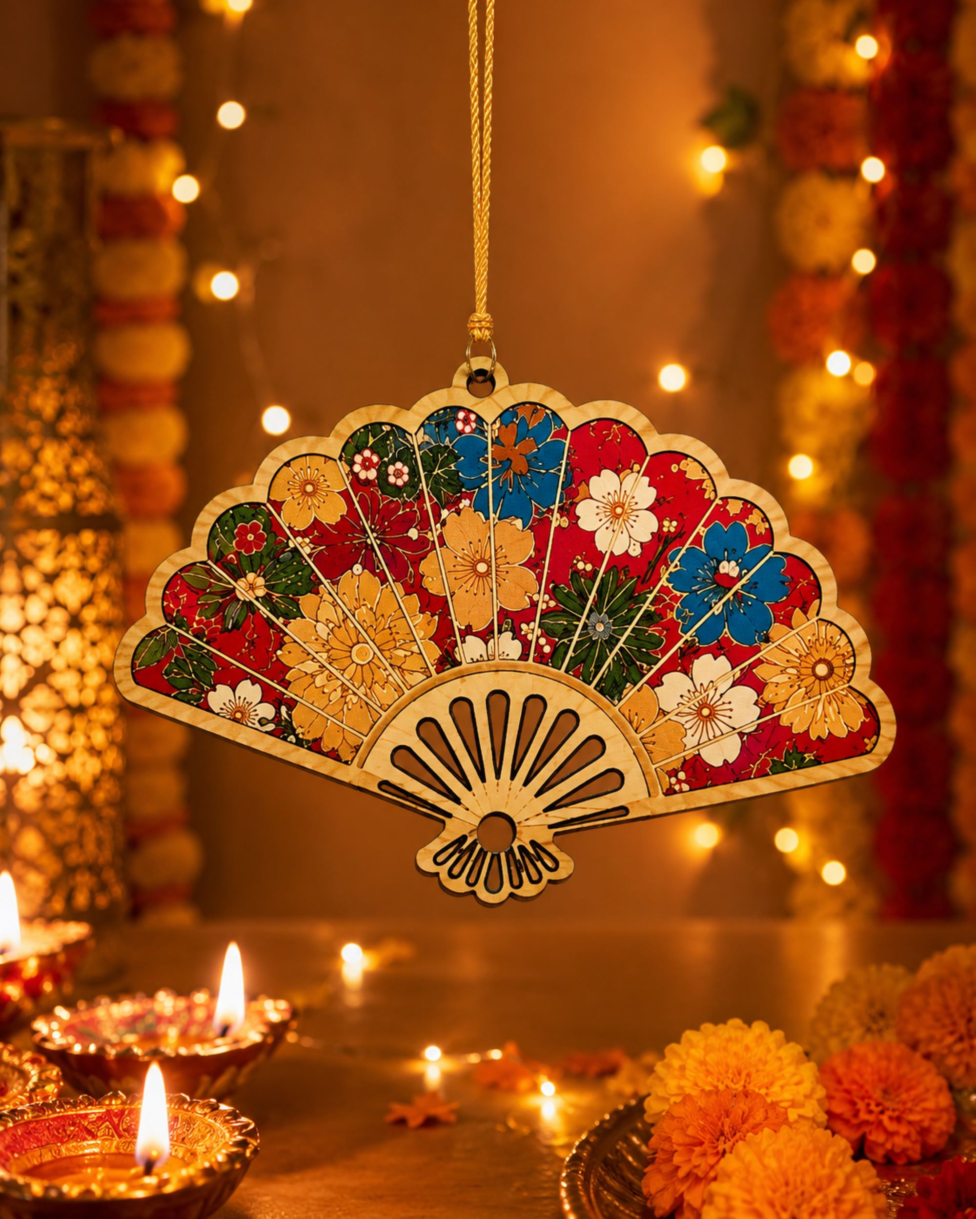 wooden fan cutout for diy art projects
