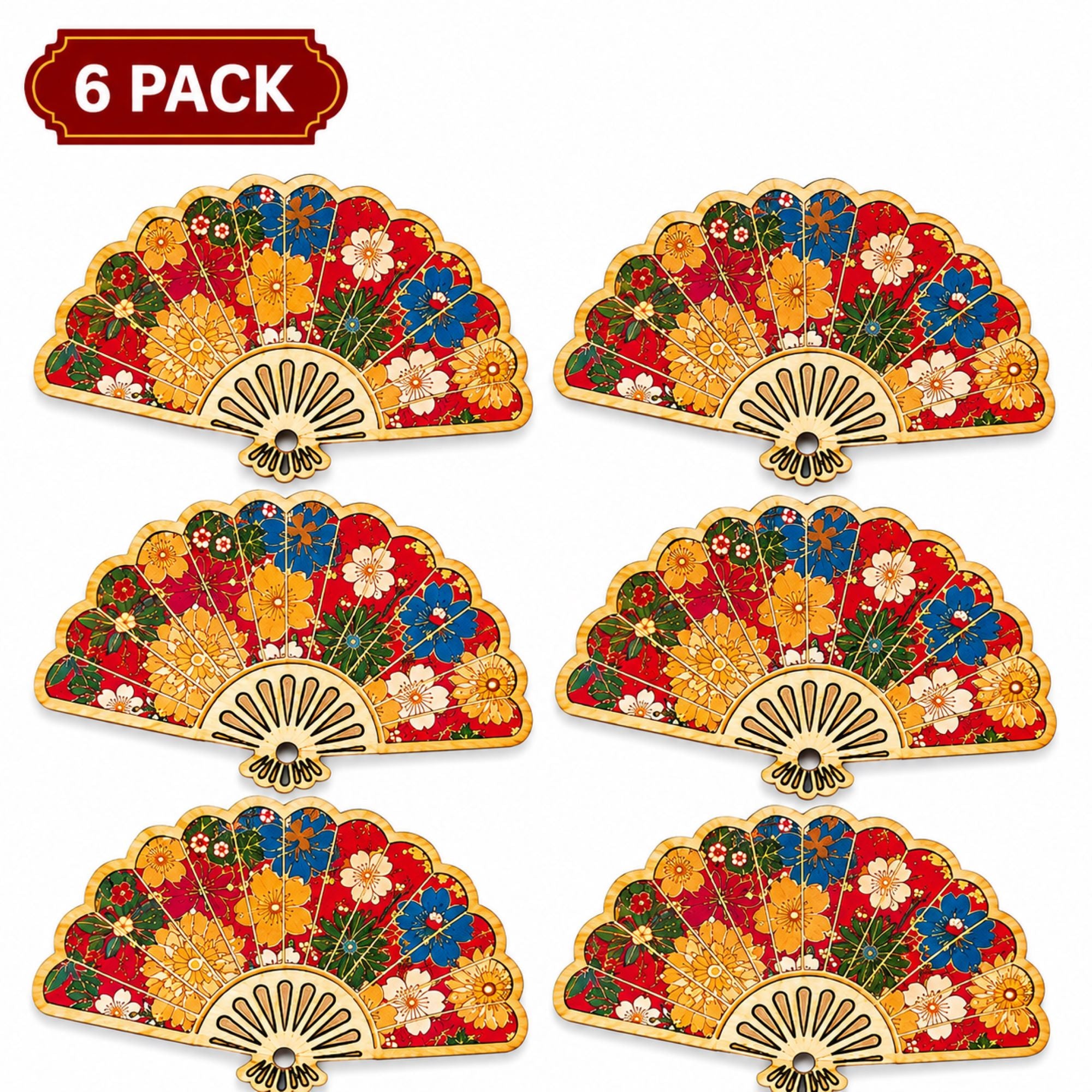 wooden fan base for acrylic painting
