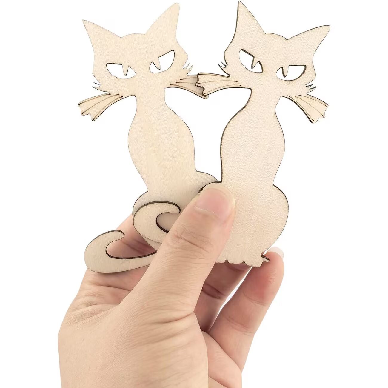 unfinished cat mdf wood cutout for diy crafts