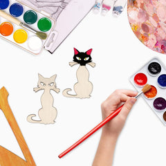 laser cut cat mdf craft blank