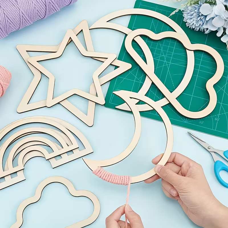 craft frames moon star cloud rainbow
