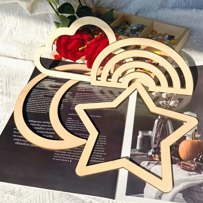 These shapes act as a beautiful base for making dream catchers