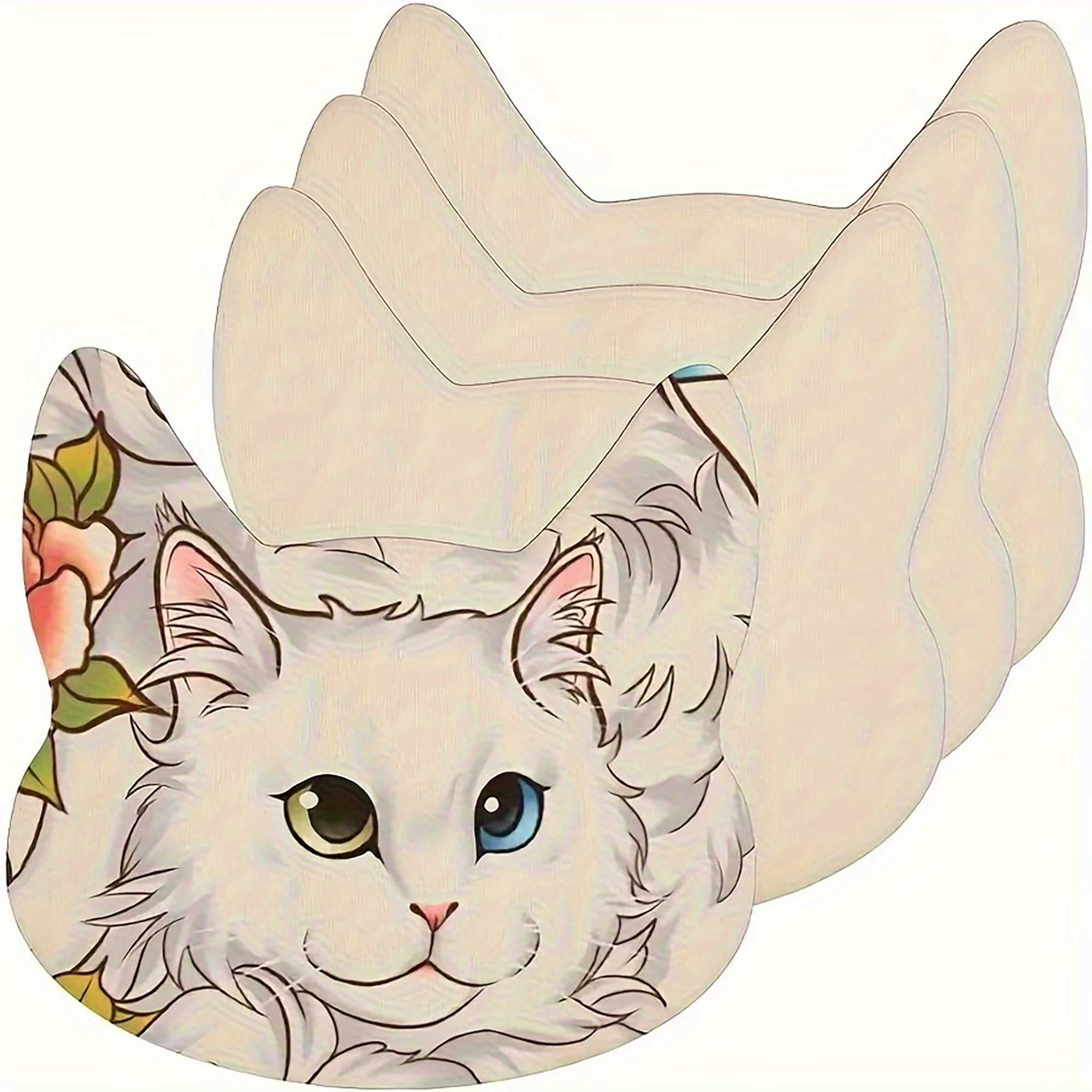 cat shape wooden cutouts for painting
