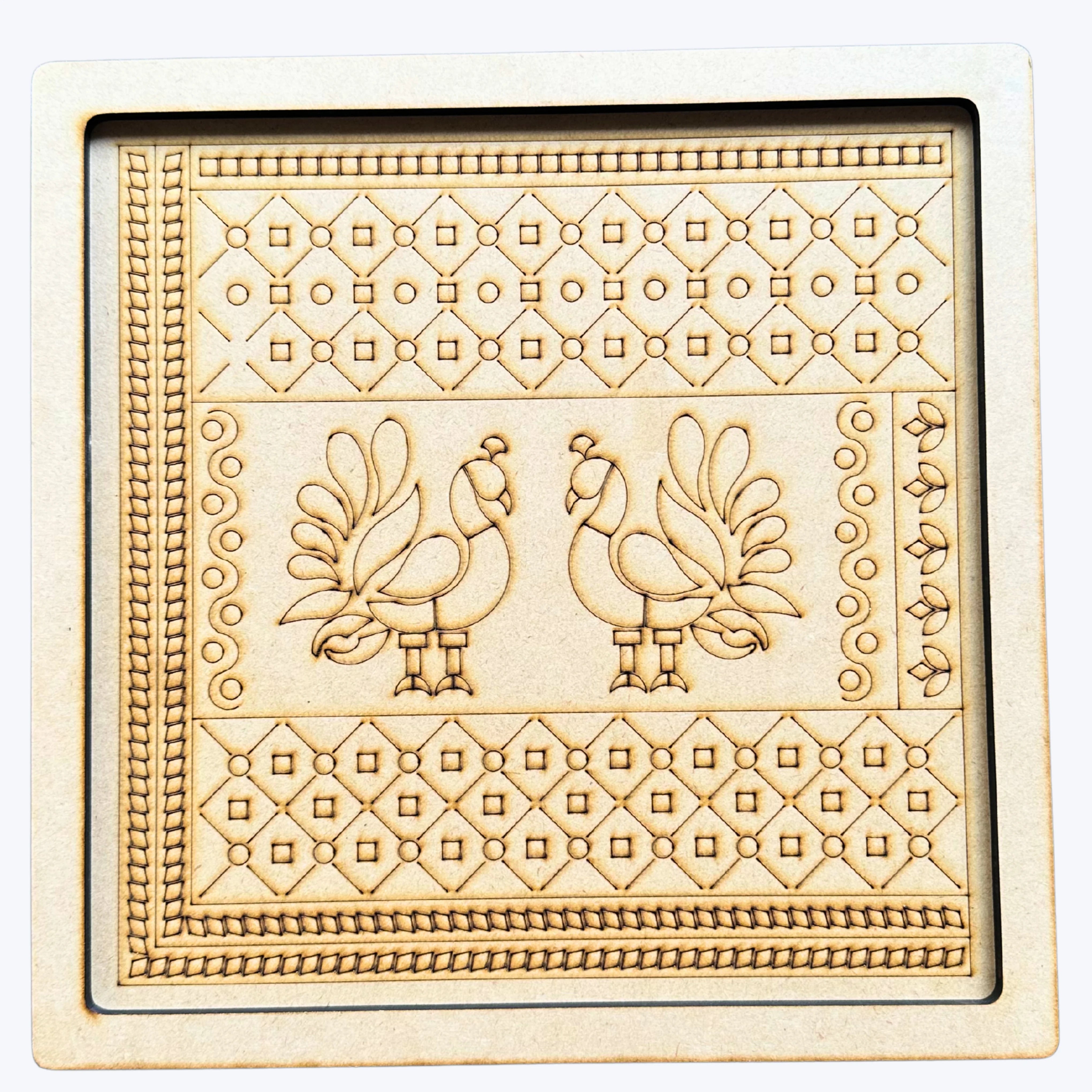 square mdf premarked board for lippan art