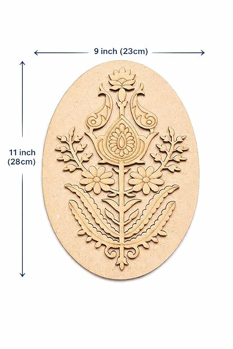 floral motif wooden cutout
