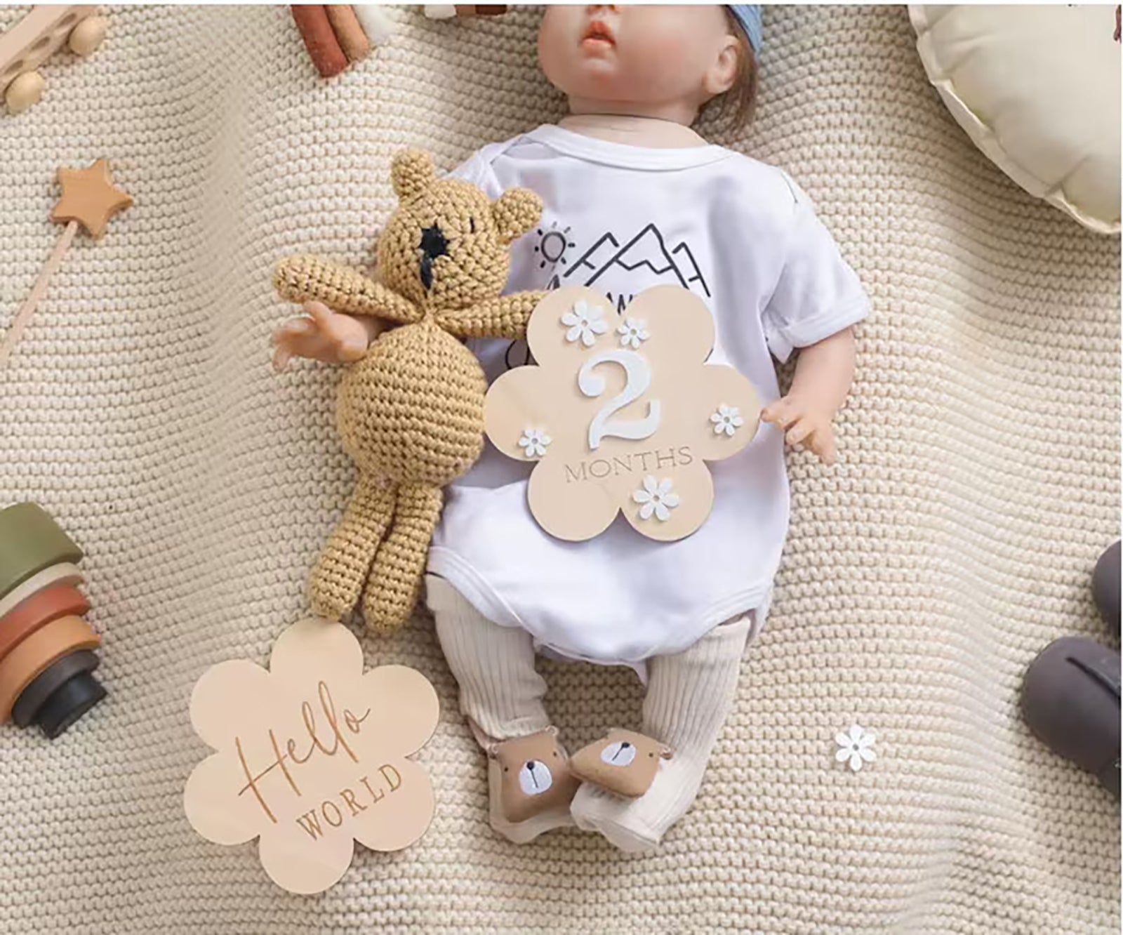 baby growth month tracking board