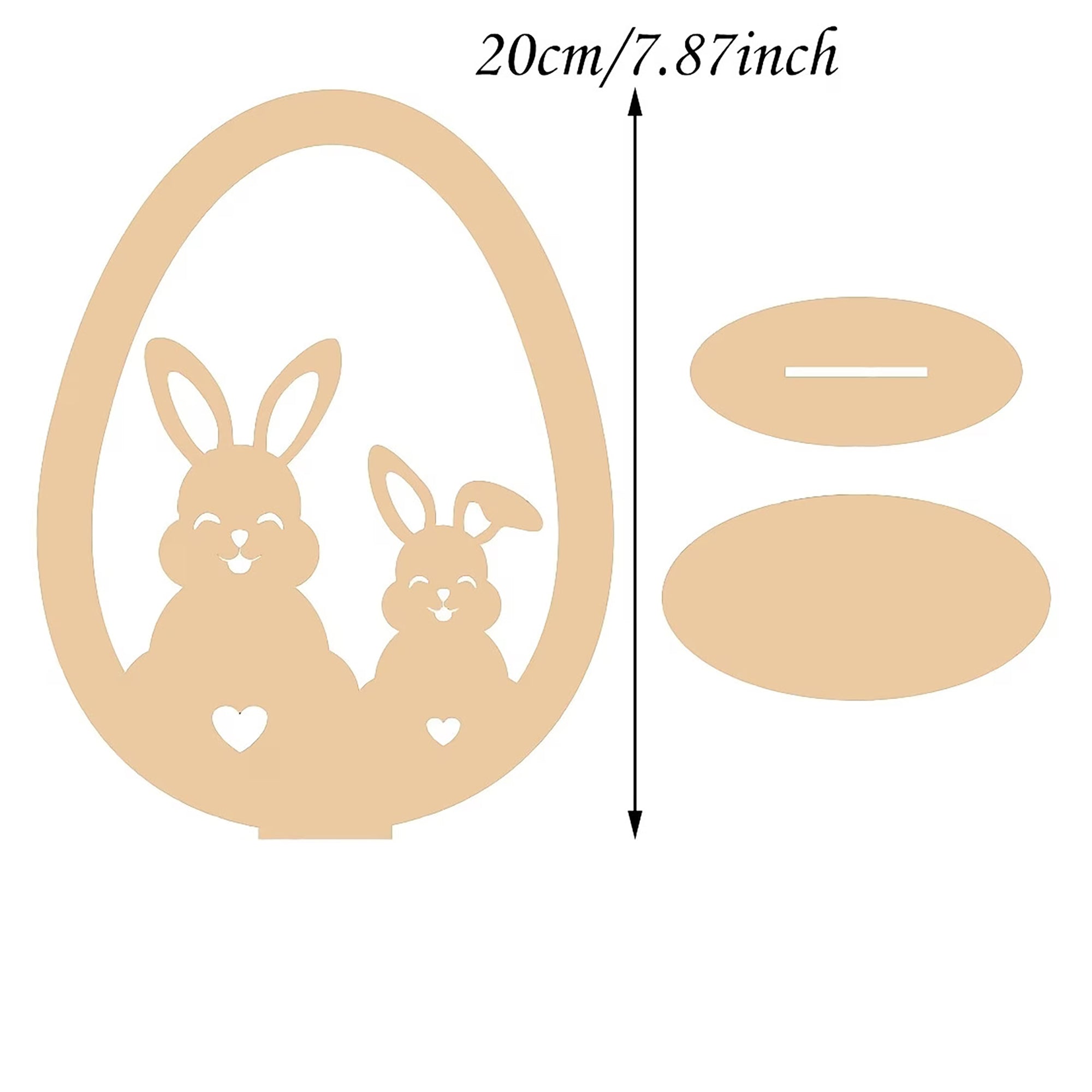 bunny egg wood cutout
