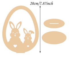 bunny egg wood cutout

