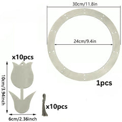 floral wooden wreath base for painting
