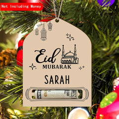 wooden eid mubarak decor