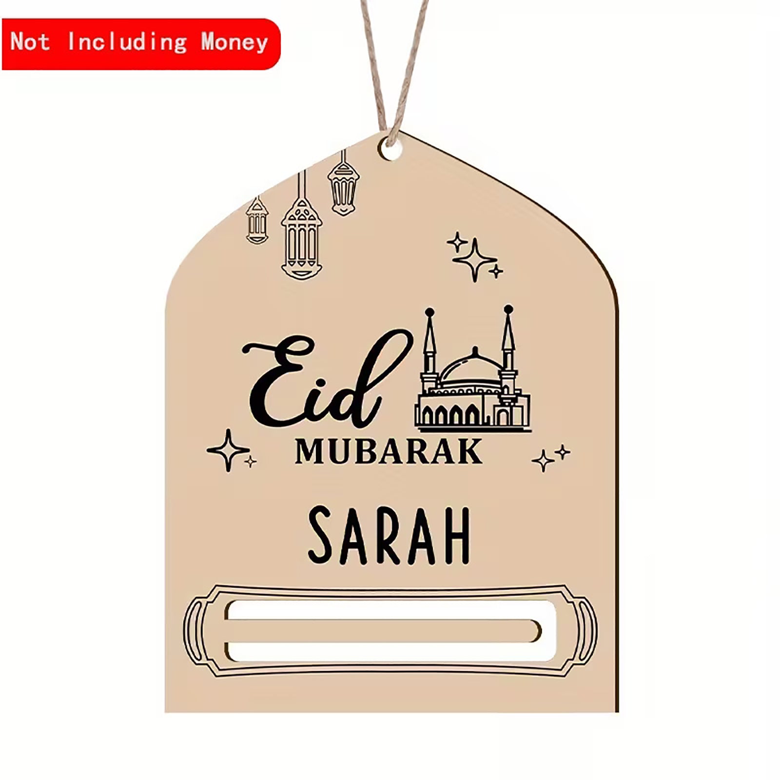 wooden eid mubarak decor