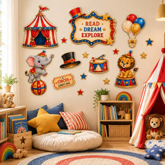 circus birthday party decoration cutouts