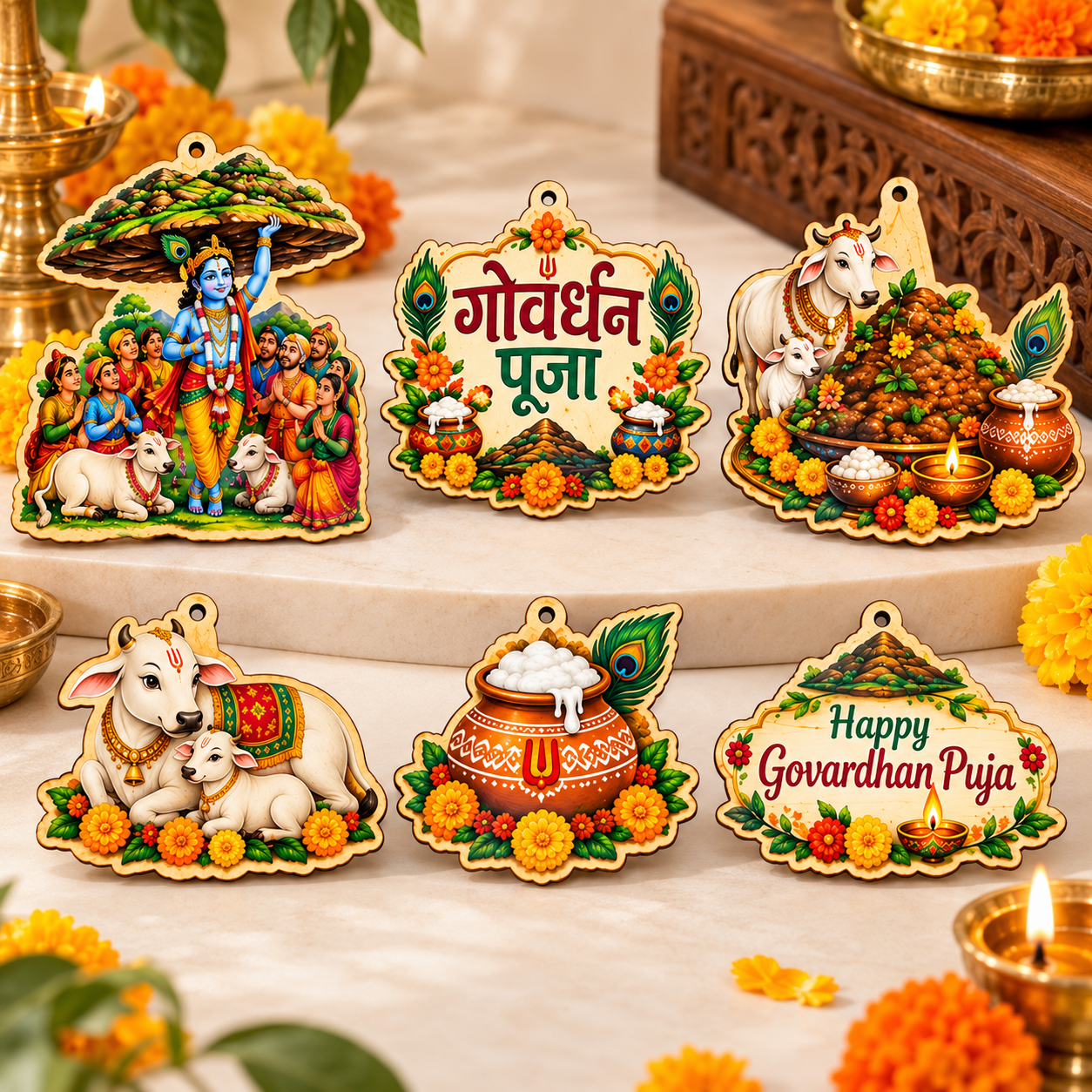 govardhan puja MDF cutouts

