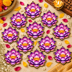 wooden lotus cutout
