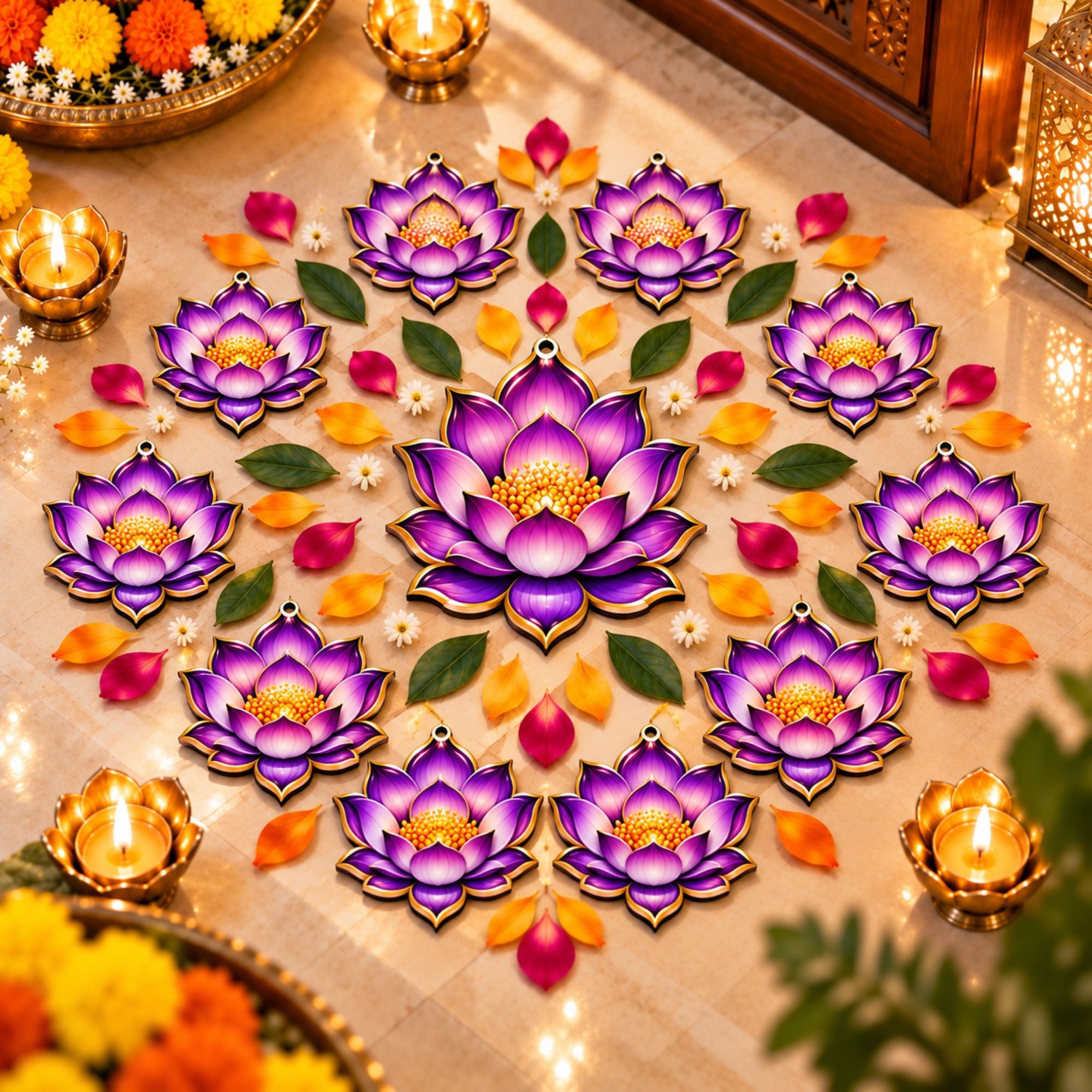 printed flower mdf