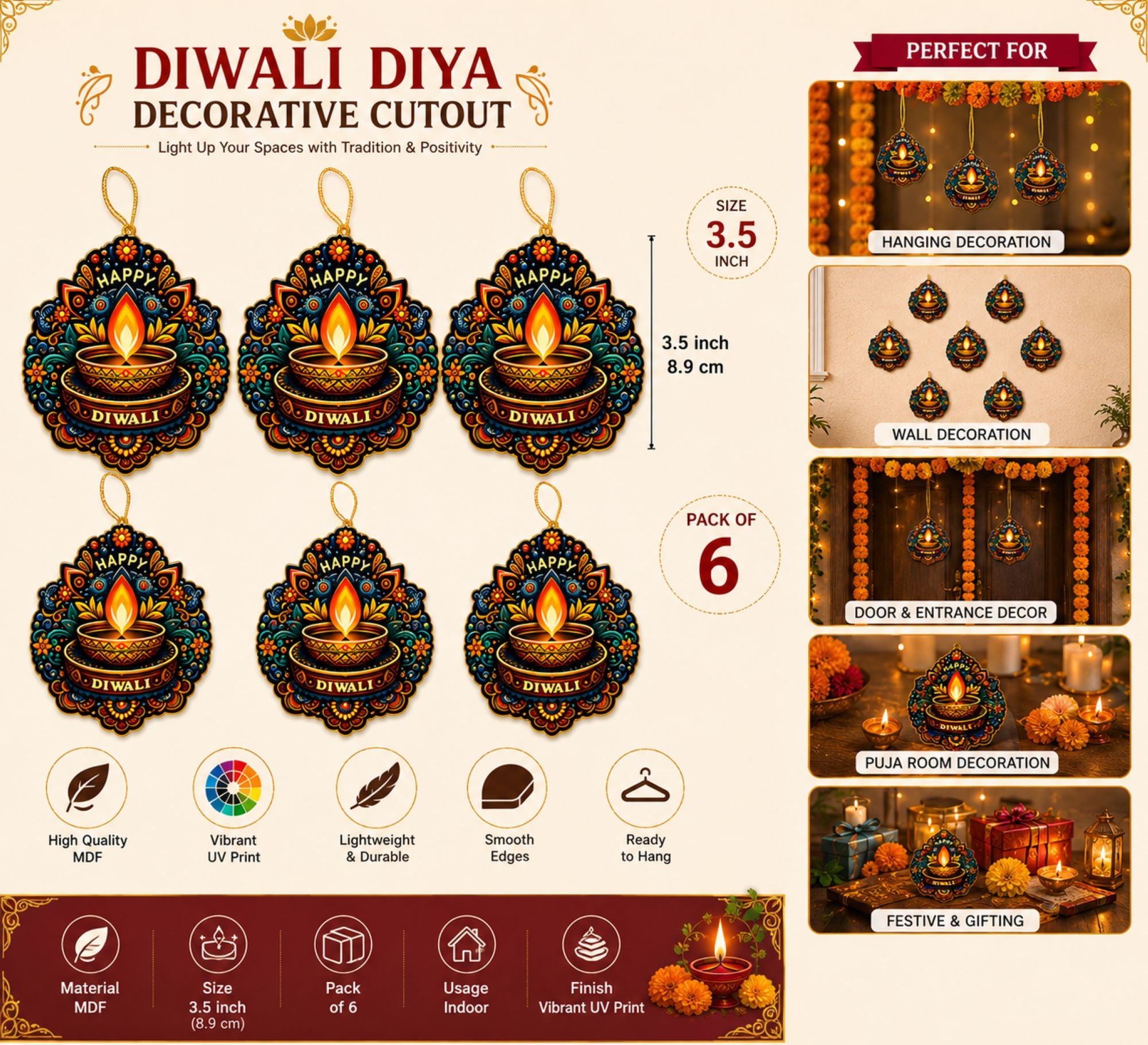 diya mdf craft base for creative painting
