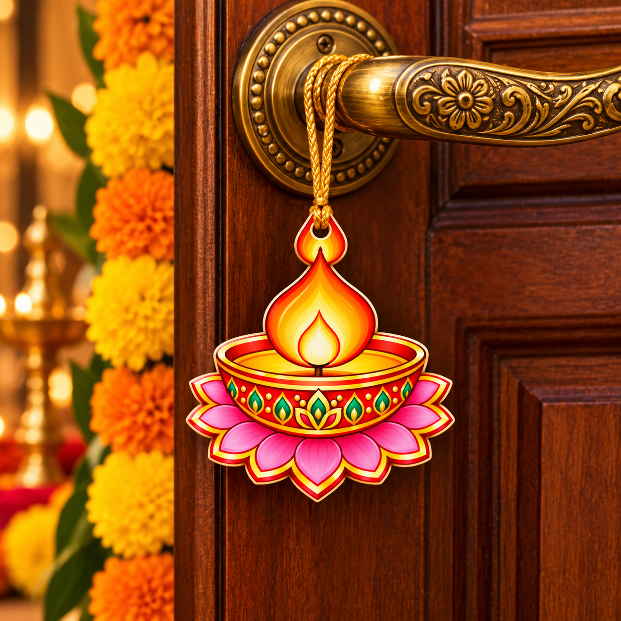 diwali diya lotus craft