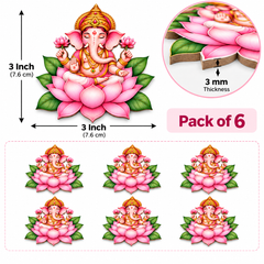 ganesh wooden printed cutout