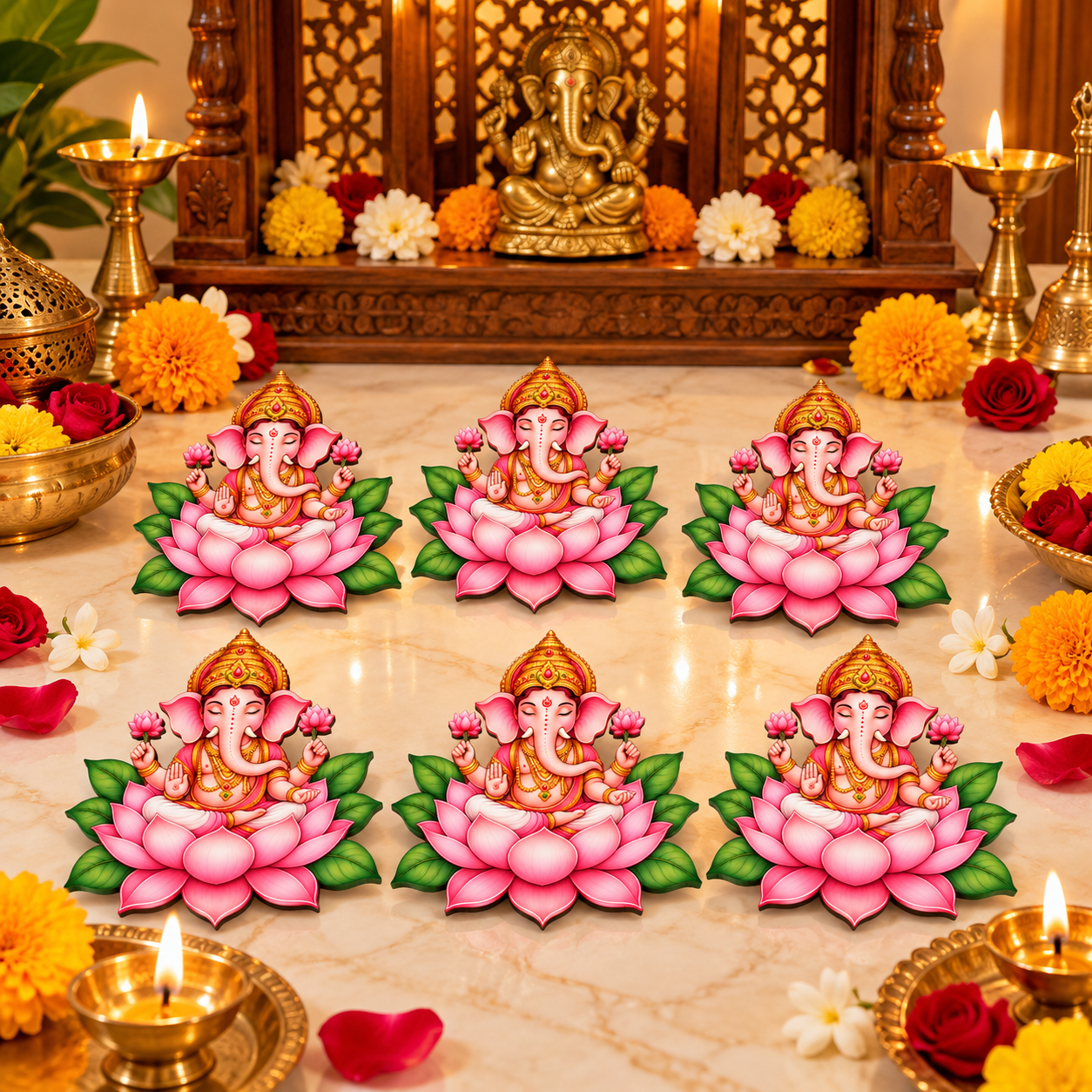 ganesha lotus craft shape