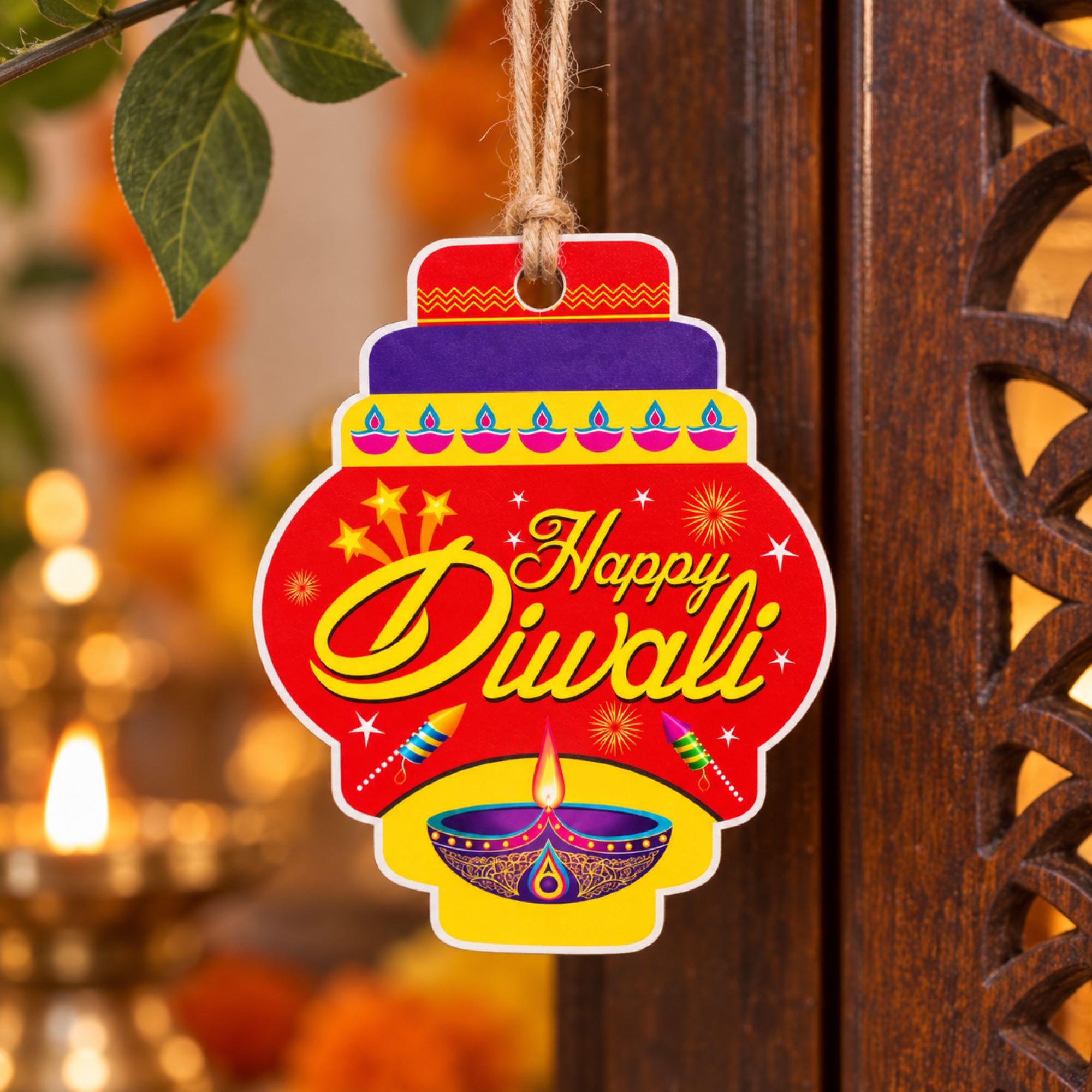 printed diwali cutout