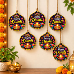 happy diwali wooden