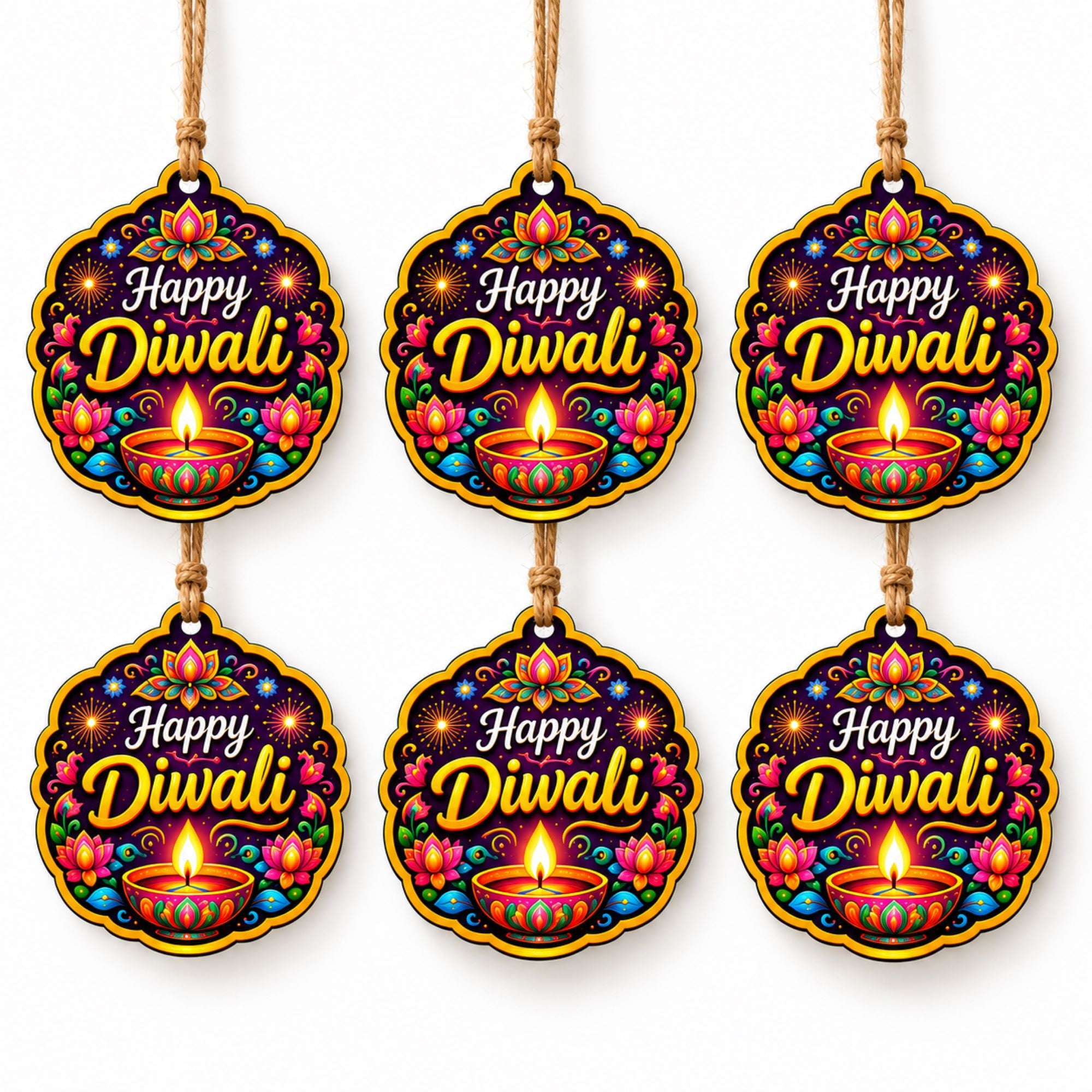 wooden diwali cutout
