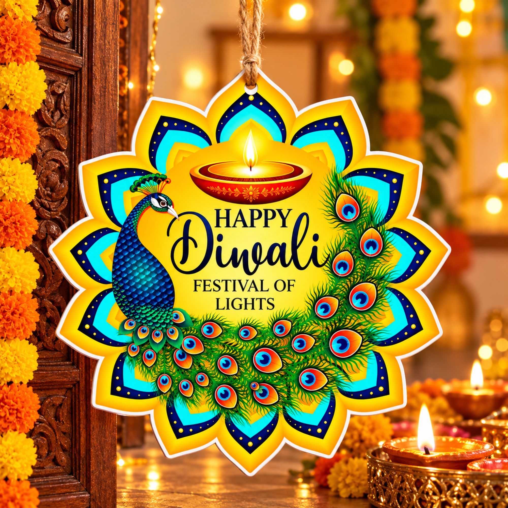 printed diwali cutout