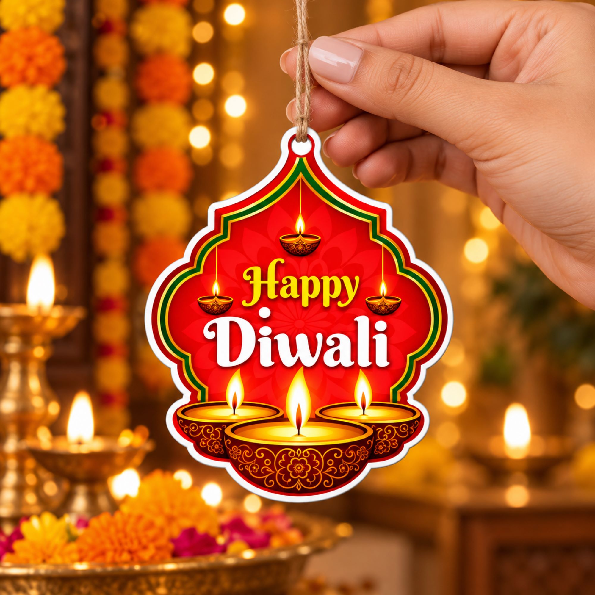 printed diwali cutout
