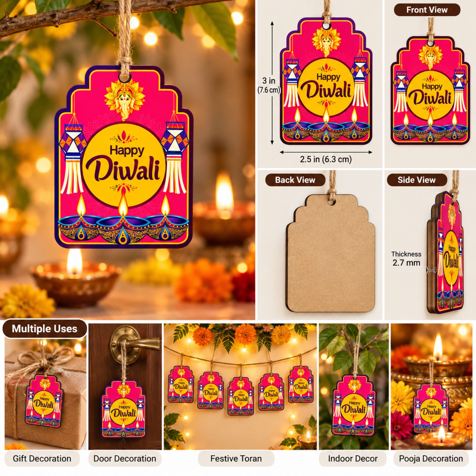 printed diwali mdf
