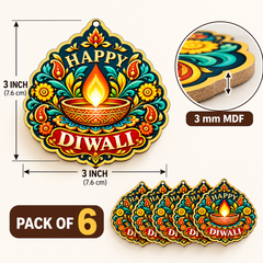 wooden printed diwali cutout