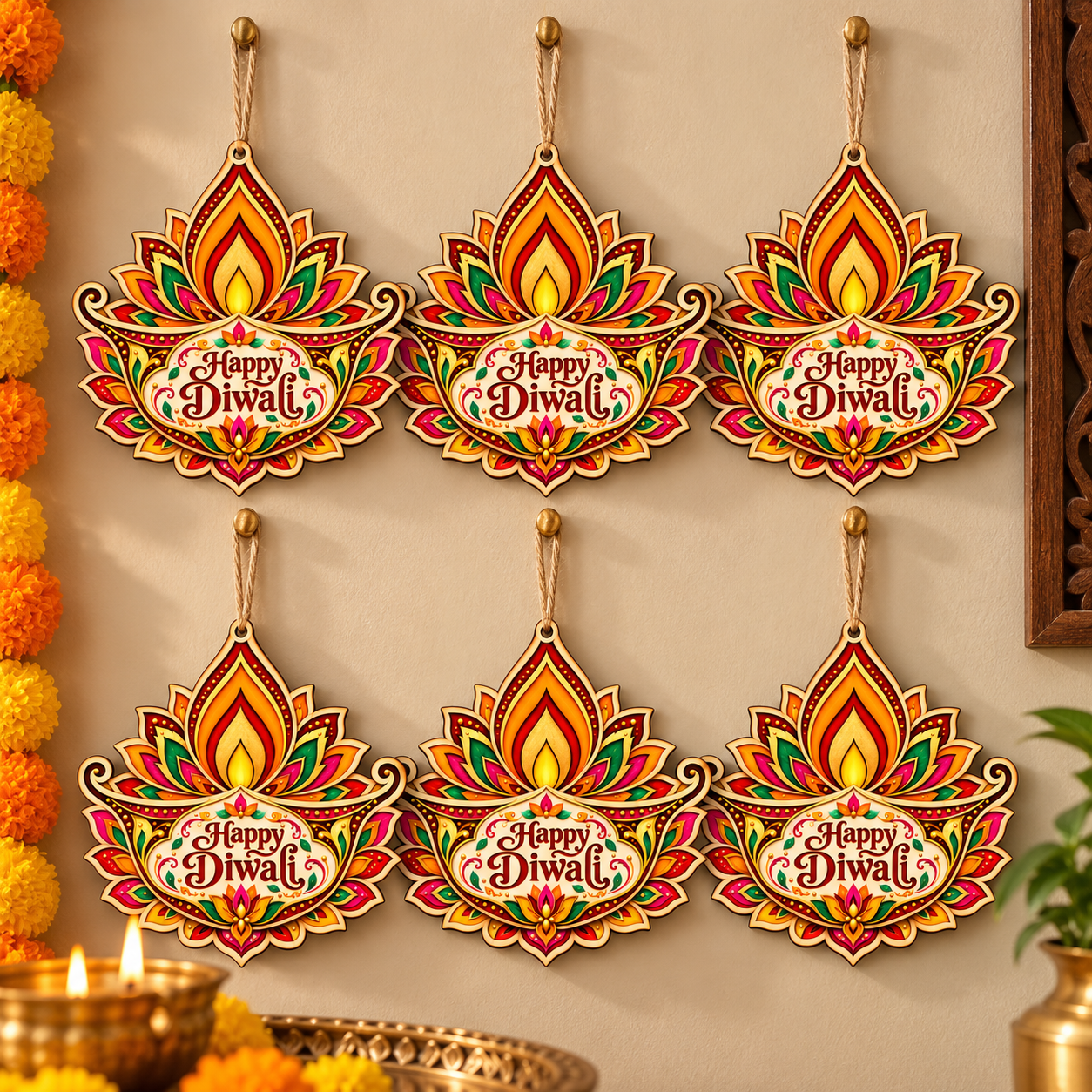 happy diwali MDF hanging