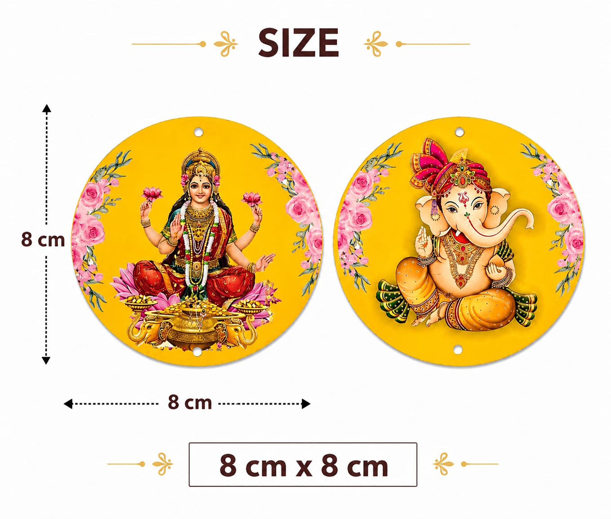 lakshmi ganesh wooden decoration