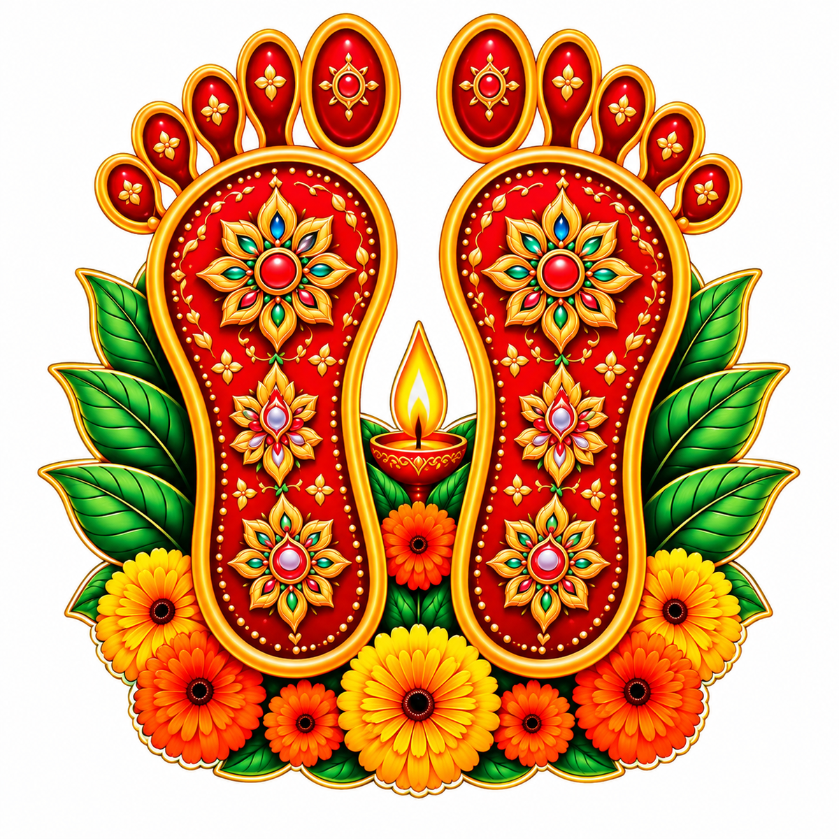 laxmi foot diya craft