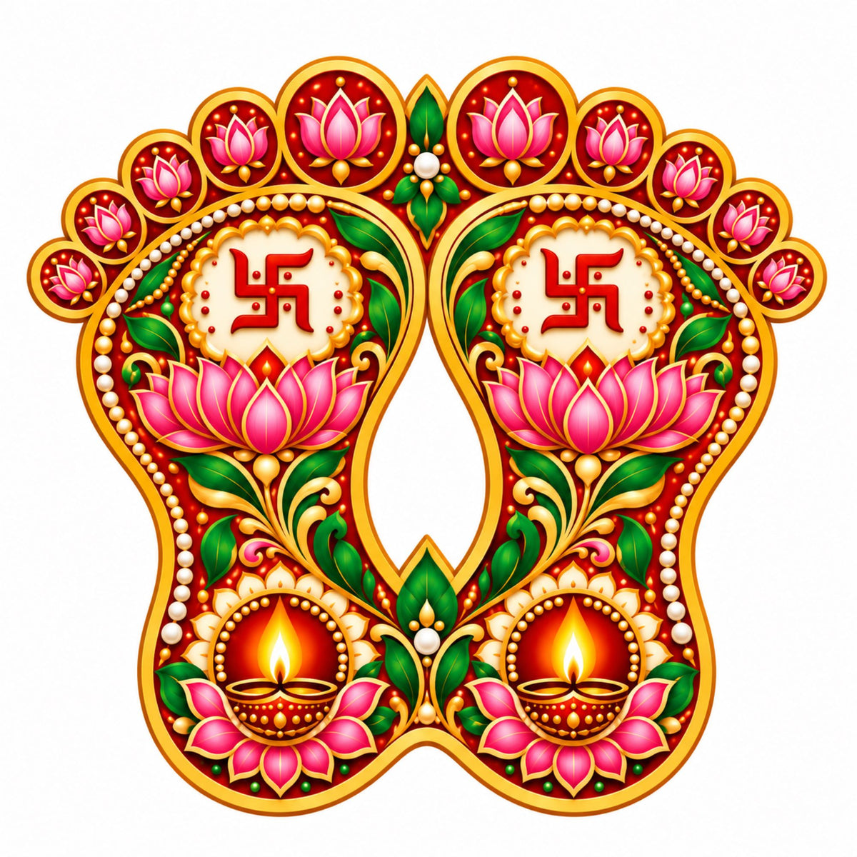 lakshmi foot lotus craft base